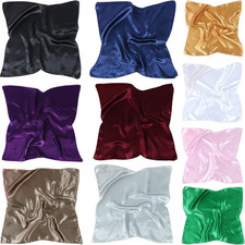 10 PCS Mixed Set Scarf 20 inch x 20 inch,Fashion Square Satin Neck Scarf Head sc