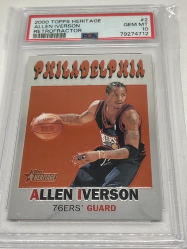 2000-01 Topps Heritage Allen Iverson Retrofractor /272 PSA 10 Pop 4!!