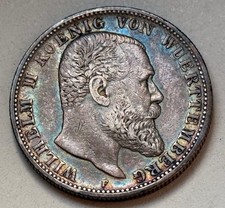 W&uuml;rttemberg 2 Mark 1903 F Wilhelm II 1892- 1914 Silber M&uuml;nze J#174