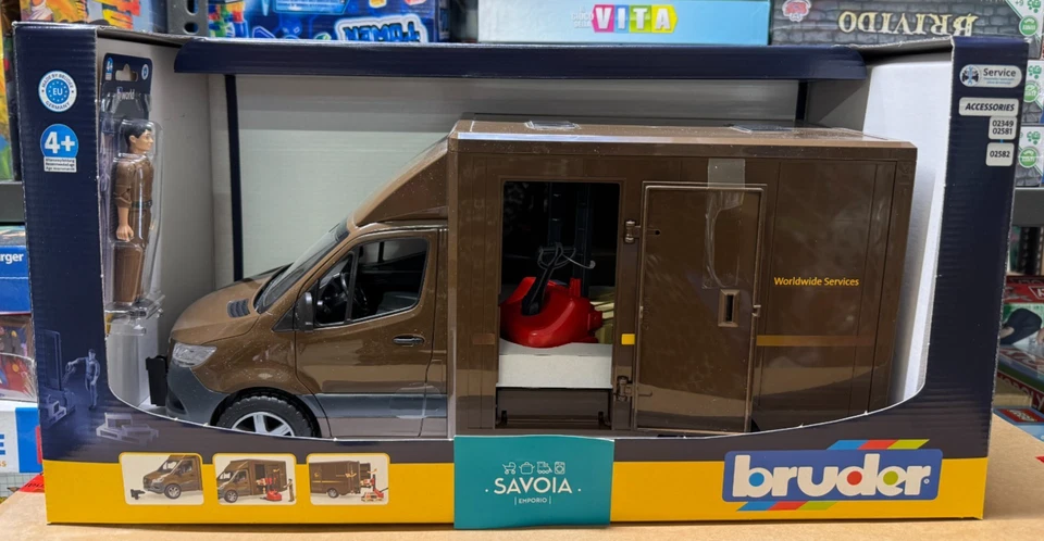 BRUDER 02678 - scala 1:16 - MB SPRINTER UPS CON CONDUCENTE - NUOVO - SIGILLATO - Immagine 2 di 4
