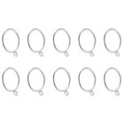 24Pcs Curtain Rings 2.17 " Metal Drapery Hanging Ring with Eyelet Silver Tone