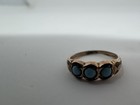 Antique Victorian Baby Ring Faux Turquoise Gold Plated — photo 3