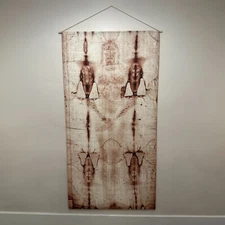 SHROUD OF TURIN FULL SIZE 3’x12’ JESUS CHRIST BURIAL CLOTH REPLICA ONREAL CANVAS