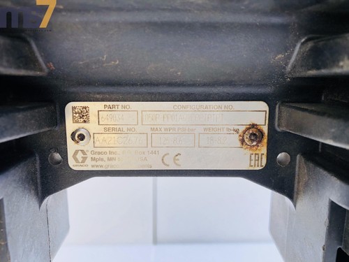 GRACO HUSKY 1050 POLYPROPYLENE PP 1" AIR DOUBLE DIAPHRAGM/ TRANSFER PUMP #649034 - Picture 3 of 7
