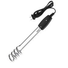 Calentador De Agua Electrico Portatil De Inmersion De 1000W 110V De 10 Pulgadas