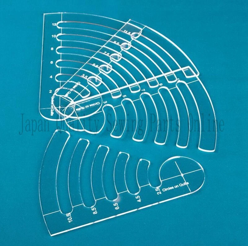 Nueva regla círculos en edredones plantilla 1 SET = 4 PIEZAS #RL-04B #RL-04S Foto 3 de 4