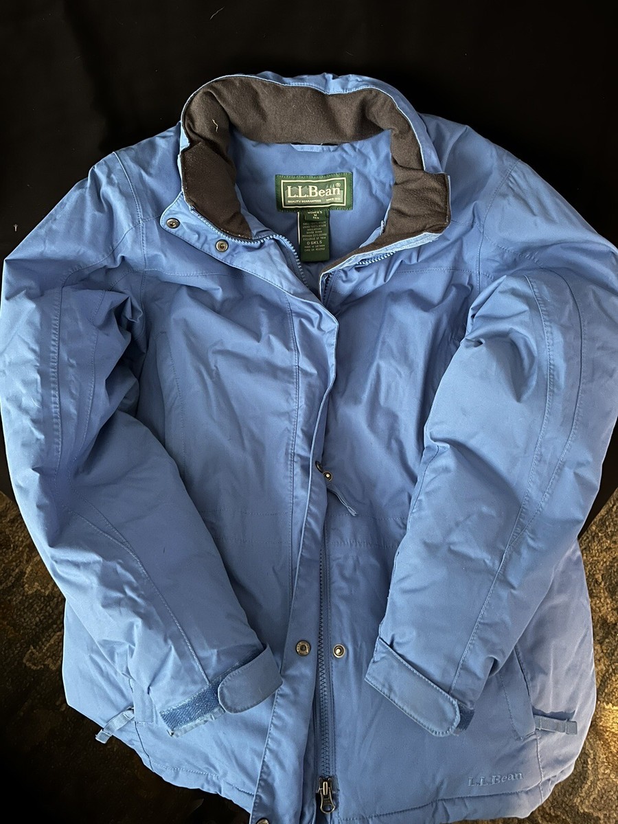 LL Bean Women's Medium Down Puffer Zip Jacket-No Hood-O GKLS | eBay