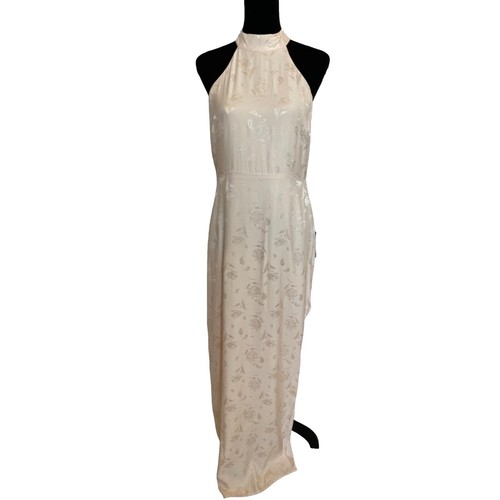slim fit dress slacks Gatsby | Burgundy High-Neck Maxi Dress with Feather Trim Cuffs main image 0