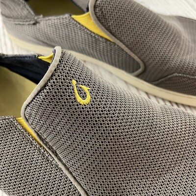 Olukai Nohea Mesh Men\'s Size 11.5 Wind Gray Slip-On Casual Shoes X1 OLUKAI NOHEA PAE SLIP ON FOG - MENS - Lamey Wellehan Shoes main image 4