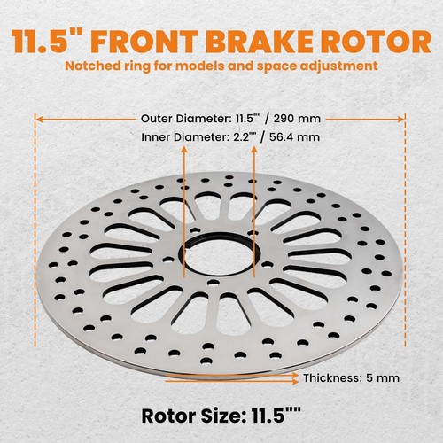 2 Pcs 11.5'' Front Brake Rotors Disk for Harley-Davidson for Touring 2000-2007 - Picture 3 of 14
