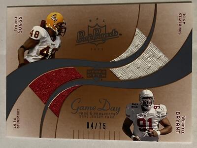 2003 UD Pros & Prospects #DJC-SB Suggs / Bryant Game Day Jersey Bronze #/75
