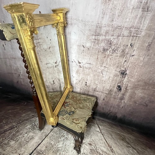Antique Regency Gilt Wood Pier Frosted Overmantel Mirror , c1820, Free Del Uk - Picture 4 of 6
