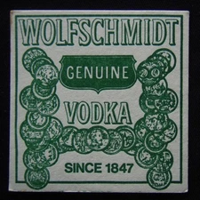 Wolfschmidt Genuine Vodka Since 1847 Coaster (B301)