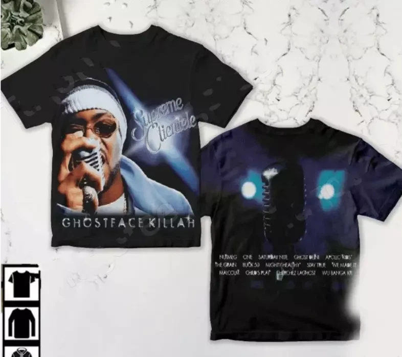 T shirt Ghostface Killah Supreme Clientèle pochette album AOP 3D