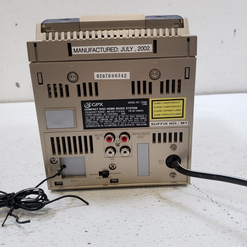 GPX Compact Disc PLL Music System S7050 Read eBay