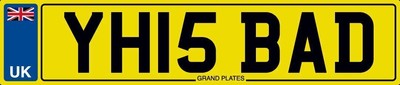 NUMBER PLATE YH15 BAD REGISTRATION YH IS BAD YEAH IT IS BAD BADDY BOSS YEA M3 M4