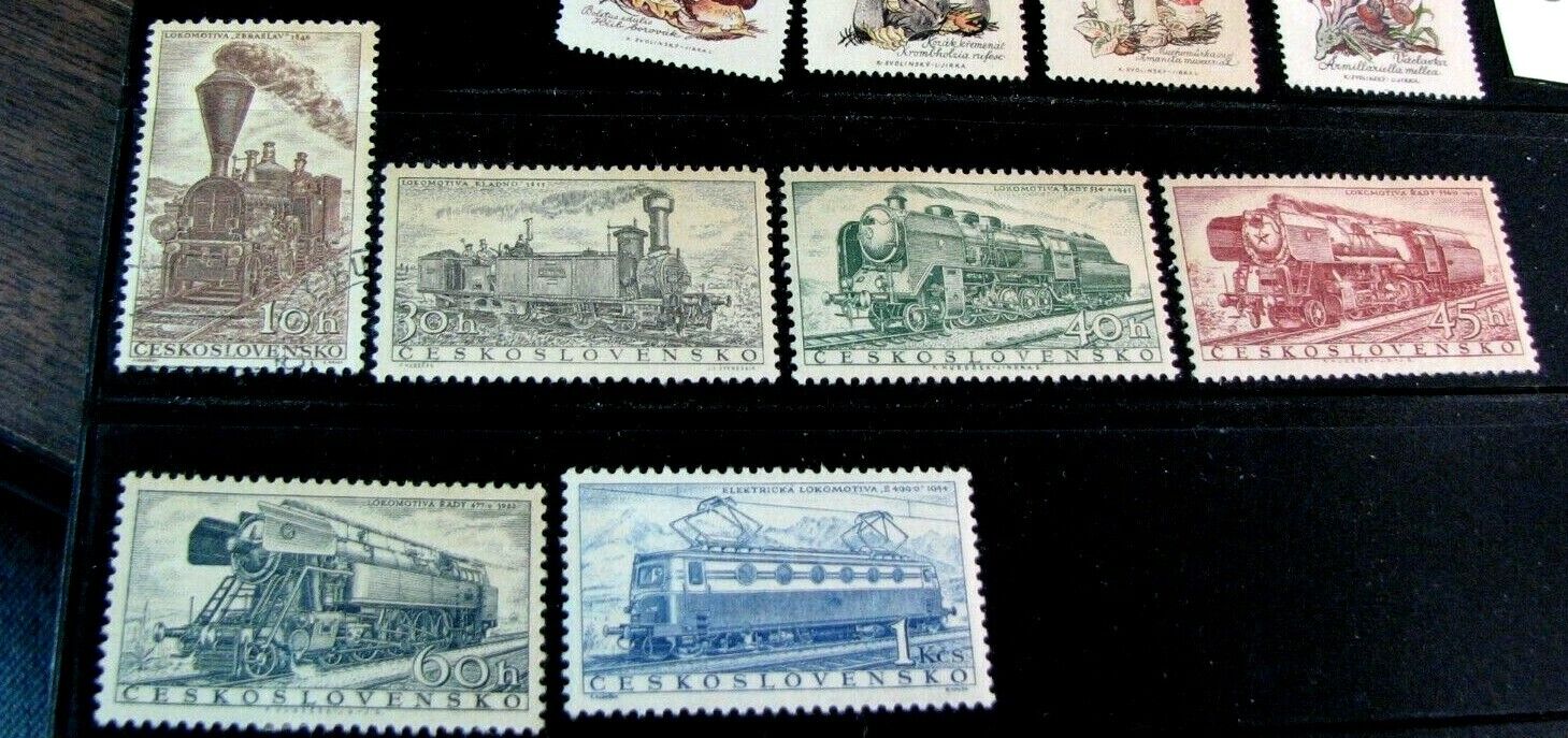 Czechoslovakia Stamp Scott# 770-775 Locomotives 1956 MH H5