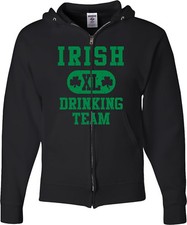 St Patricks Day Full Zip Hoodie Irish Drinking Team