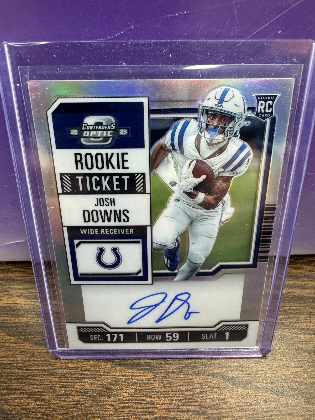 2023 Contenders Optic Josh Downs Silver Rookie Ticket RPS Auto RC #121