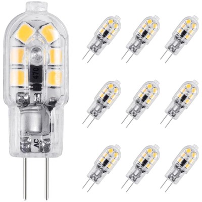 G4 LED Lampe [10er Pack] Warmweiß 2W, Energiesparend, 3000K für Halogen