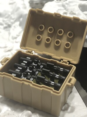 Halo UNSC 3x Black & Silver SMG Gun  Custom Case Mega Bloks Construx Compatible