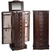 Antique Style Jewelry Cabinet Chest Of Drawers Storage Armoire Box Mirror Stand Antique Style Jewelry Cabinet Chest Of Drawers Storage Armoire Box Mirror Stand