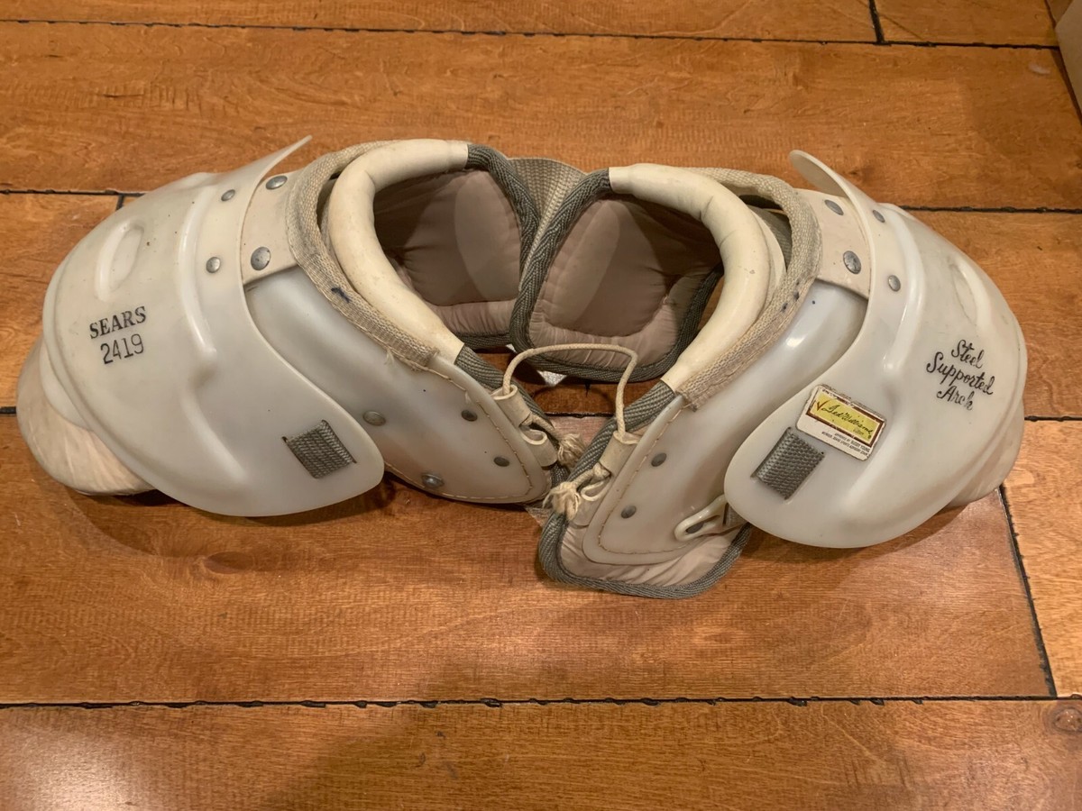 VINTAGE SEARS FOOTBALL SHOULDER PADS 1960'S YOUTH # 2419 TED
