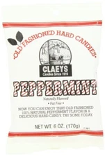 Claey's Natural Peppermint Drops, 6-Ounce Packages (Pack of 12)