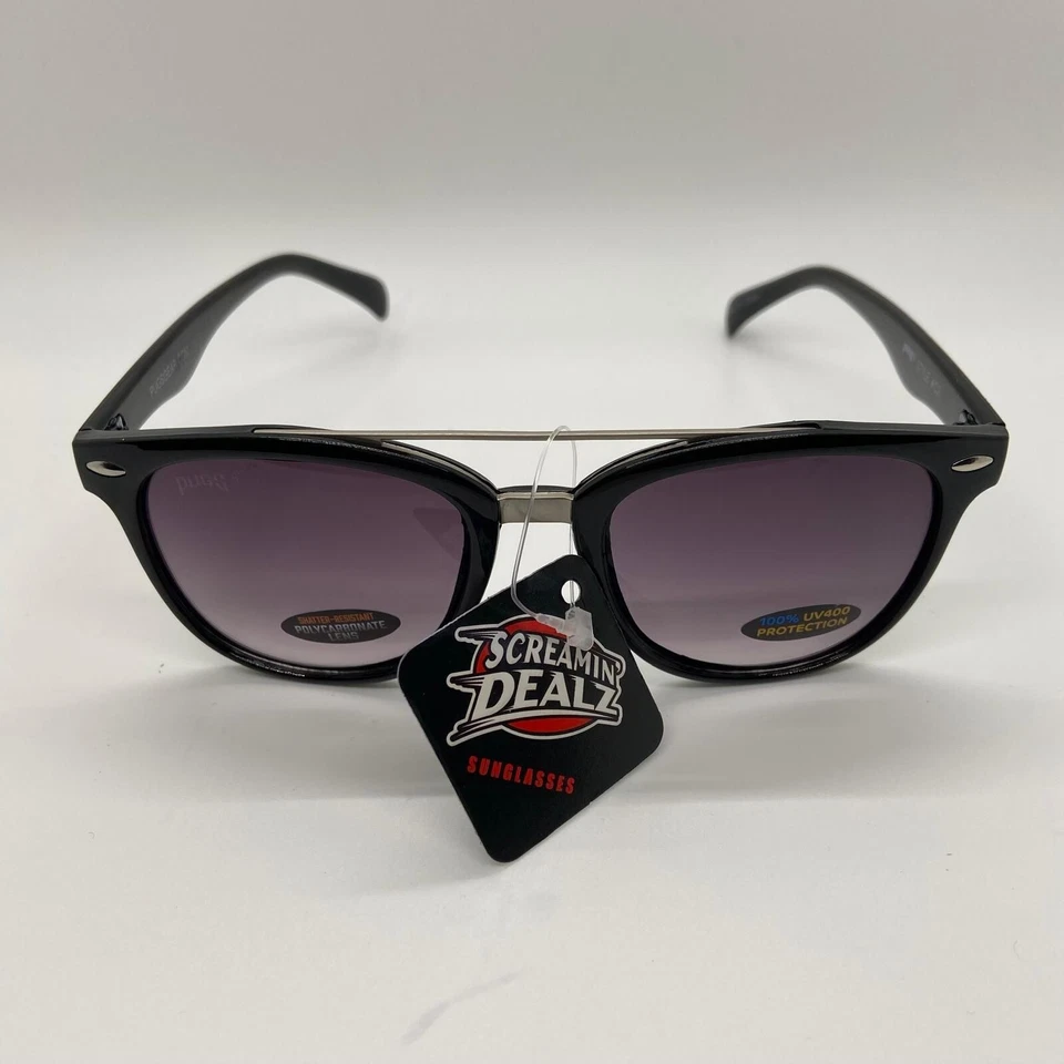 Gafas de sol retro para mujer Pugs ojo de gato tintadas resistentes a las roturas púrpura UV400 lentes Foto 2 de 4