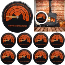 Lots Magnetic Stove Flue Pipe Thermometer Wood Burner Fuel Temperature Gauge