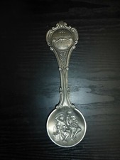 Zinnl&ouml;ffel Zinn L&ouml;ffel Jahresl&ouml;ffel Zinn 1990 B. E. Murrilo Sammler Vintage