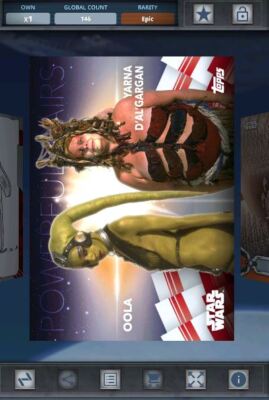 Star Wars Card Trader Digital Women of Star Wars Powerful Pairs Oola Epic 146cc