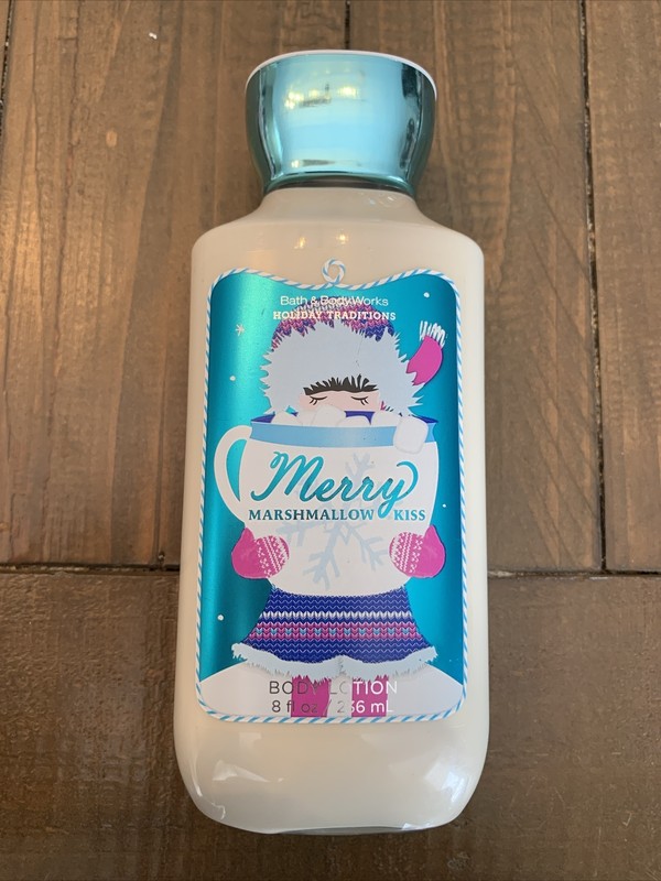 B&BW MERRY MARSHMALLOW KISS Body Lotion 8 oz-Retired,  FREE SHIPPING!