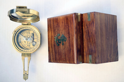 Vintage Nautical Stanley Ross London Natural Sine Brass Compass w