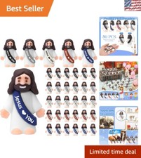 50 Mini Jesus Figures for Easter - Retro Colored Religious Party Favors