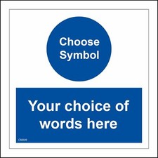 CMA09 SIGN BUILDER PRINT YOUR OWN BESPOKE TEXT LABEL PERSONALISED VINYL SIGN