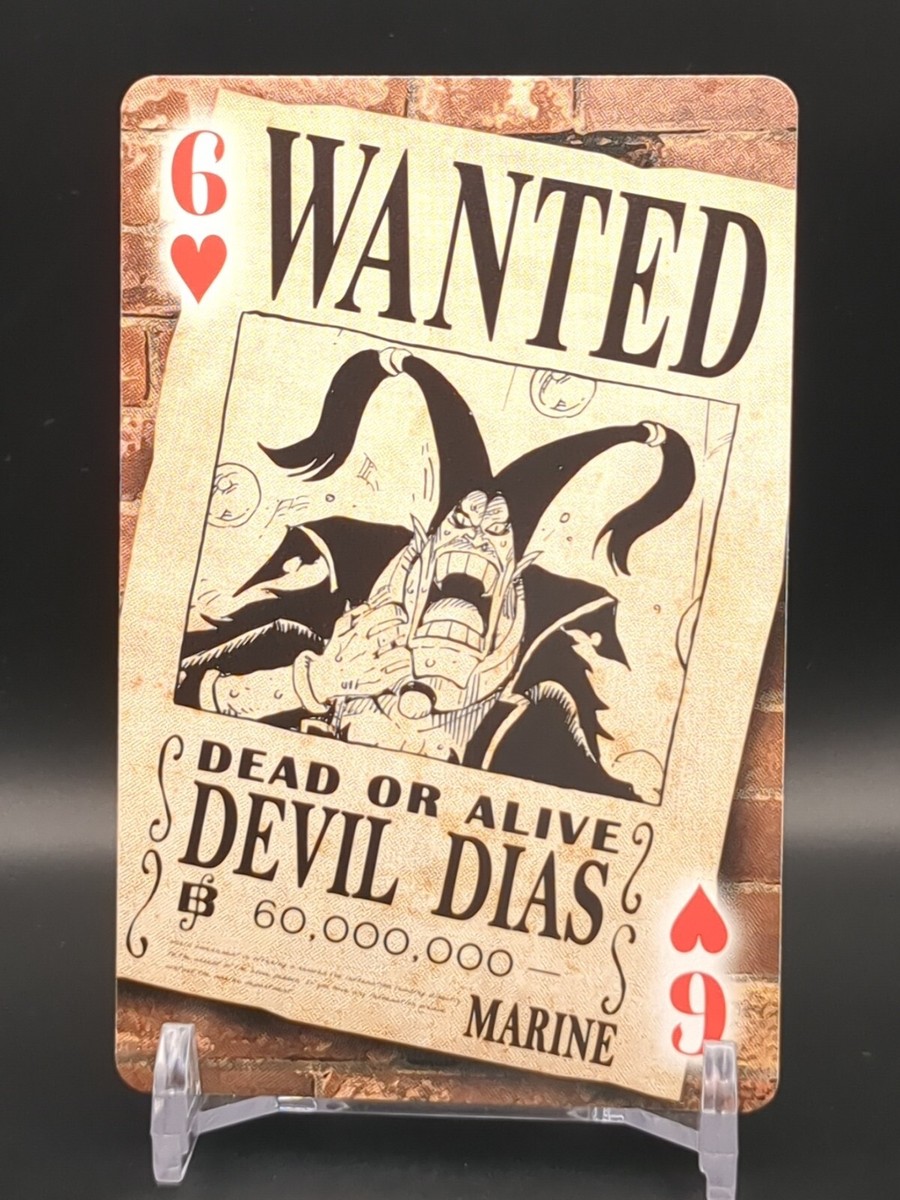 Devil Dias One Piece Exhibition Trump playing cards Wanted 2012