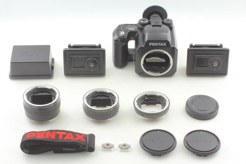 2 Backs & Tubes, Strap [N.MINT] Pentax 645N Medium Format Camera Body From JAPAN