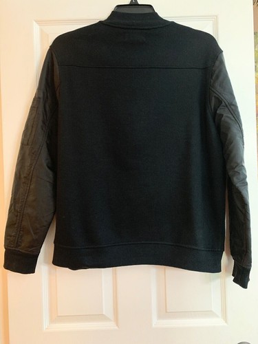 Giacca stile bomber INC International Concepts uomo taglia large zip nera - Foto 4 di 7