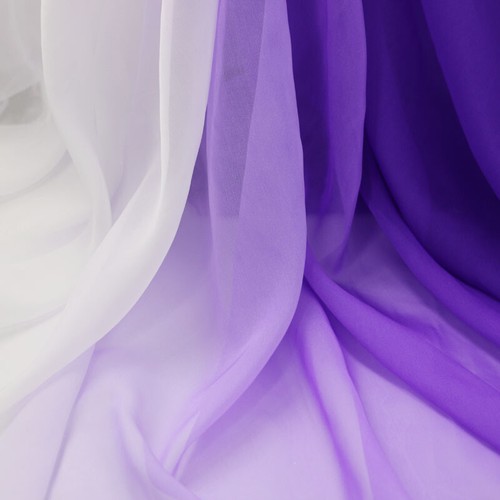 Tessuto chiffon 30d 39 pollici x 58 pollici per abito tessuto 2 tonalità per matrimonio ballo - Foto 9 di 16