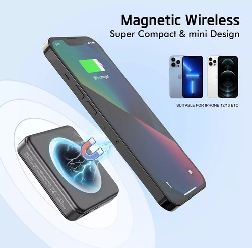 Esoulk 5000mAh 5W Magnetic Wireless Power Bank | Black - Picture 4 of 7