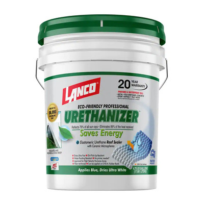 Urethanizer 5 Gal. 100% Acrylic Urethane Elastomeric White Reflective Roof Seale