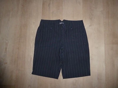 ESPRIT Chino Shorts / Bermuda Stretch Hüftig Schwarz + Gestreift Gr.38 **w.NEU** - Bild 1 von 4