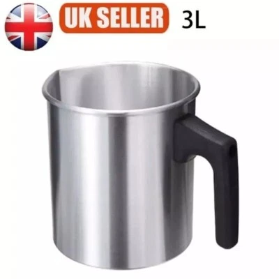 3L DIY Home Pouring Wax Cup Candle Melting Pot Pitcher Jug Soap Chocolate Making - Image 1 of 4