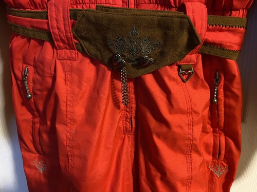 Traje de esquí Obermeyer para mujer traje de nieve de una pieza babero de nieve de colección años 70 80 Apres Ski 6 - Imagen 3 de 6