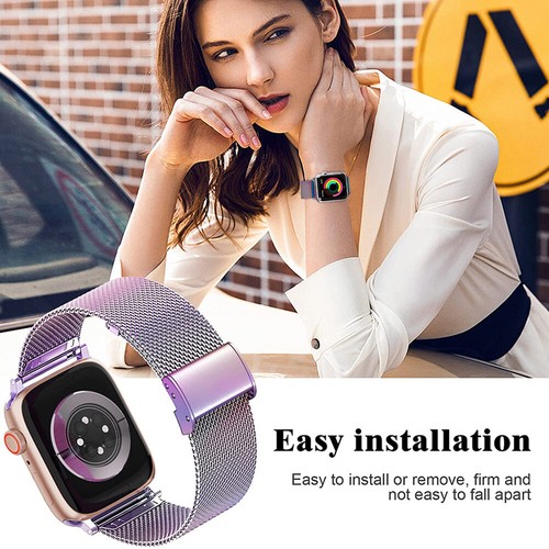Uhrenband Armband für Apple Watch Ultra 8 7 6 5 4 SE Serie Gürtelarmband elastisch - Bild 12 von 16