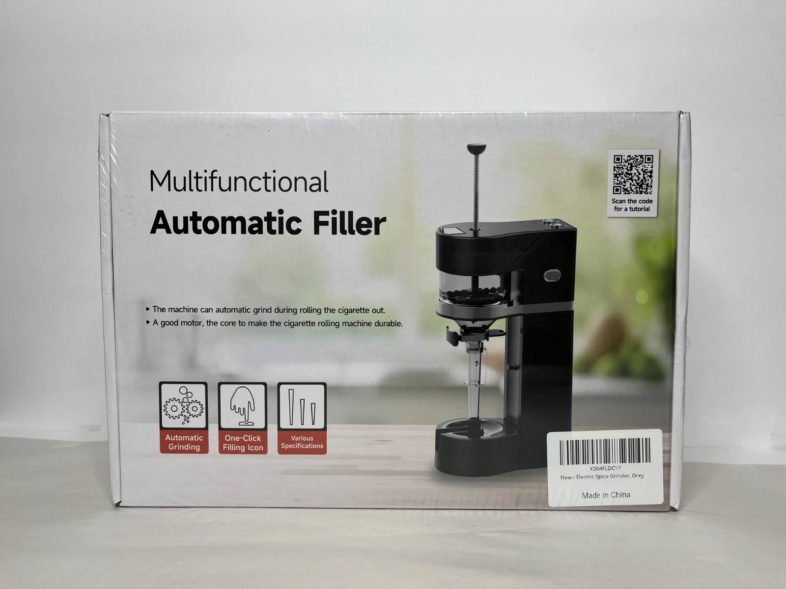 Electric Herb Grinder USB Rechargeable Spice Grinder Automatic Filler - Grey
Opens in a new window o