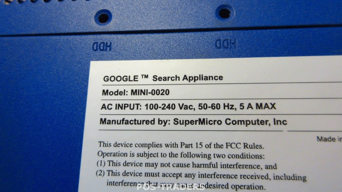 Google Mini Search Appliance 0020 - Serveur Réseau Avec Supports Rack - Occasion