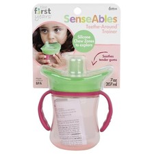 The First Years SenseAbles Teethe-Around Silicone Sensory Trainer Cup, 7 oz