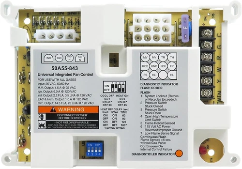 50A55-843 Furnace Control Board Furnace, Suitable for White Rodgers 50A55-843